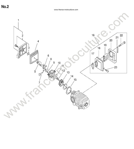 ECHAPPEMENT FILTRE AIR ECHO CS3050