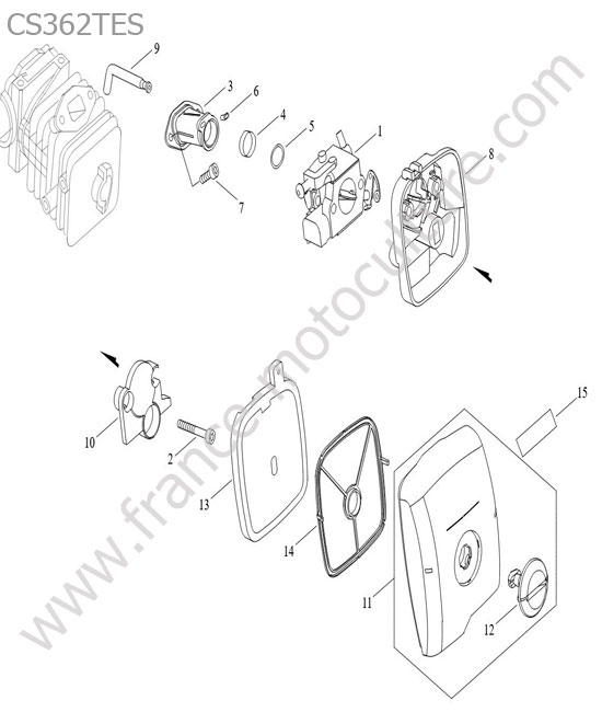 Admission / filtre air ECHO CS362