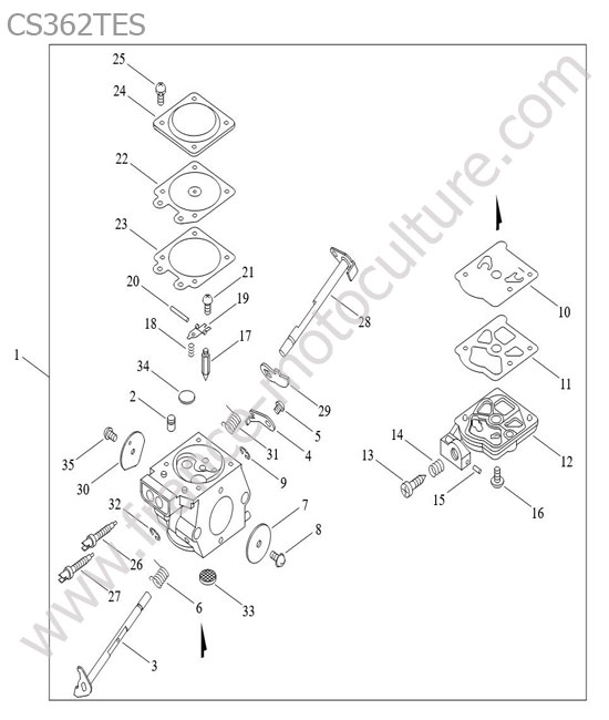 Carburateur ECHO CS362