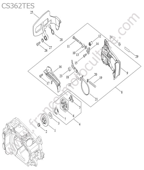 Embrayage / frein chaine ECHO CS362