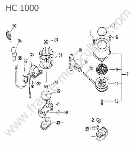 ECHO - HC1000 : Demarreur / Rotor / Embrayage