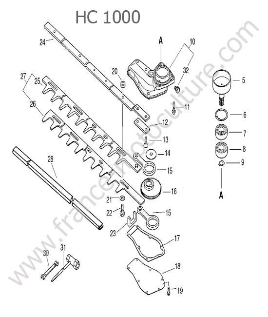 Reducteur / Lame / Outils ECHO HC1000