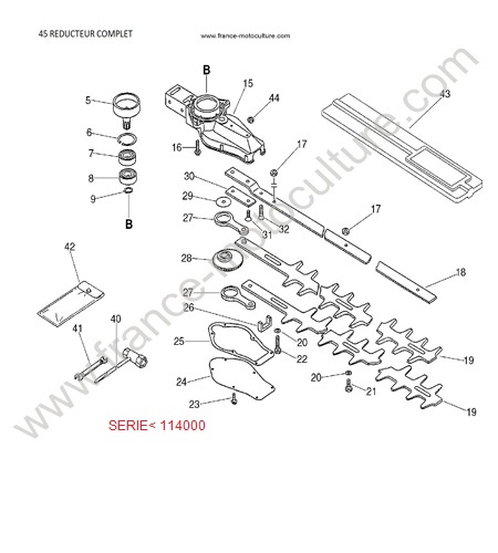 REDUCTEUR - serie avant 114000 ECHO HC1500