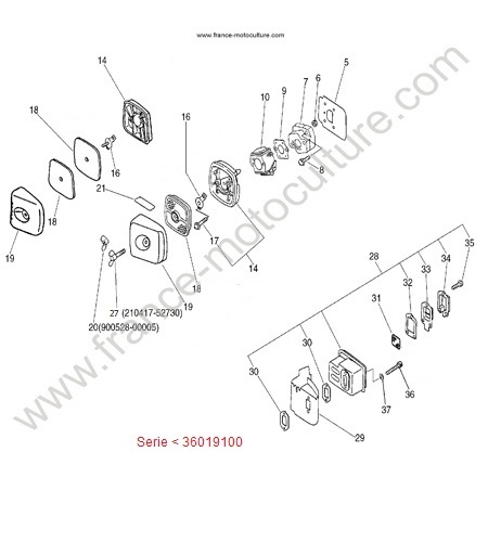 FILTRE AIR - serie avant 36019100 ECHO HC1500