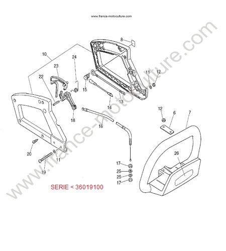 POIGNEE - serie avant 36019100 ECHO HC1500