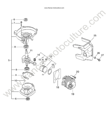 CYLINDRE PISTON ECHO HC30
