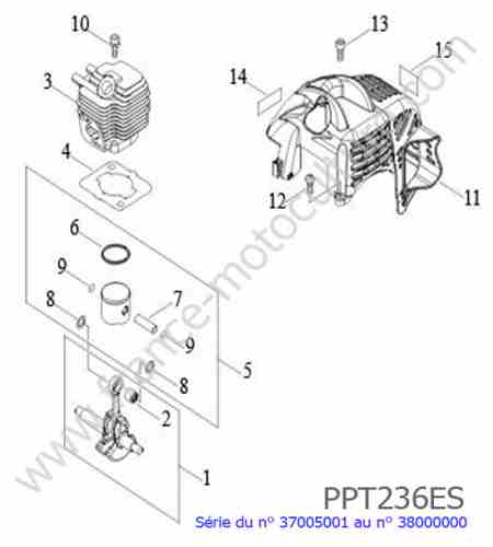 ECHO - PPT236ES-2 : Cylindre / Piston / Vilebrequin