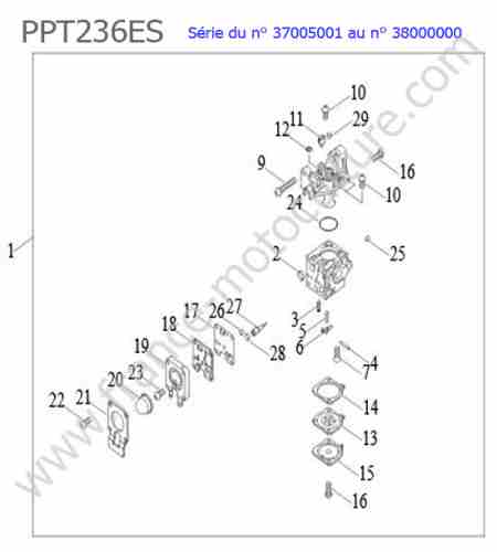 ECHO - PPT236ES-2 : Carburateur
