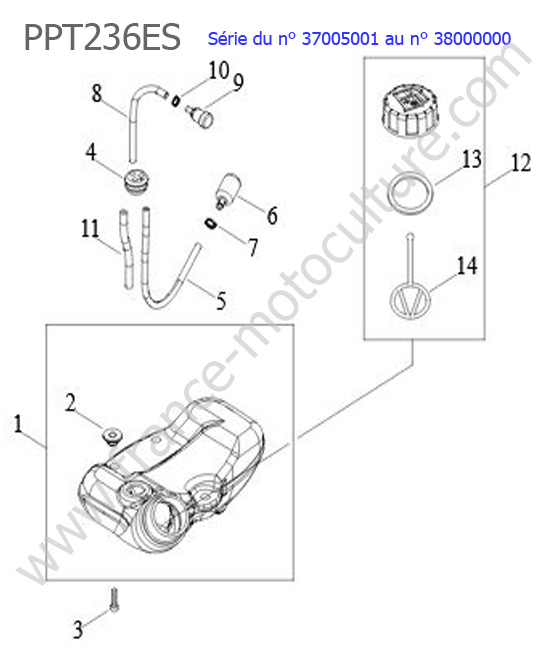 Reservoir carburant ECHO PPT236ES-2