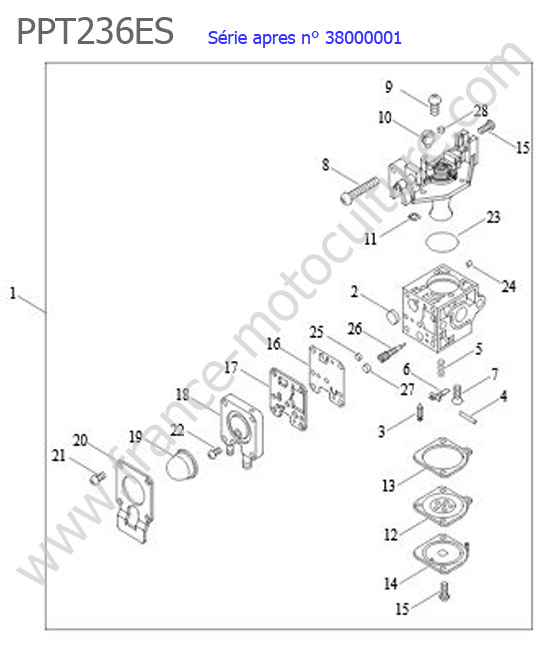 Carburateur ECHO PPT236ES-3