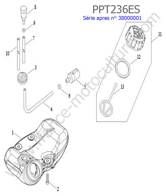 Reservoir carburant ECHO PPT236ES-3