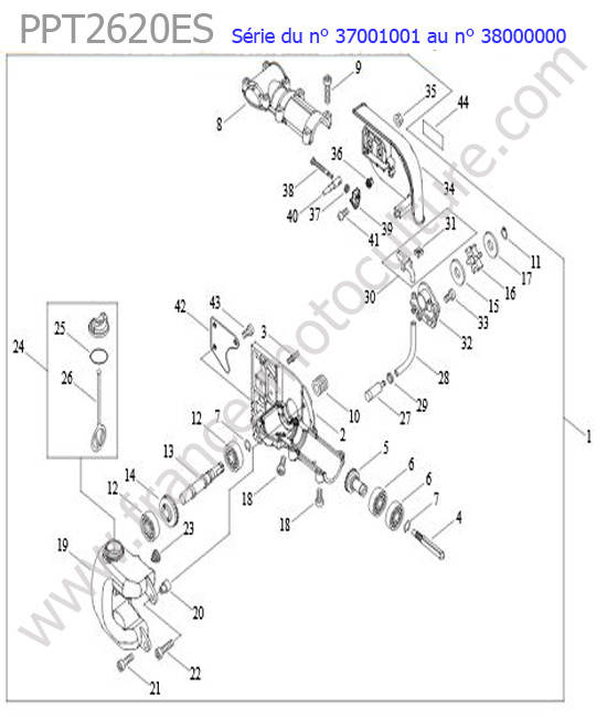 Boitier engrenages ECHO PPT2620ES-1