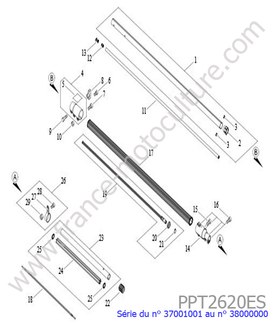 Tube principal ECHO PPT2620ES-1