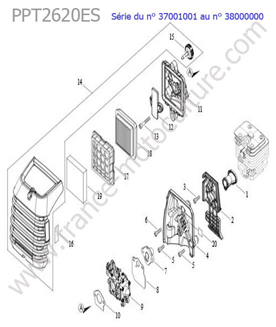 Admission / Carburateur ECHO PPT2620ES-1