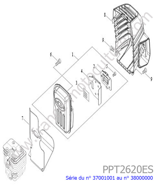 Silencieux ECHO PPT2620ES-1