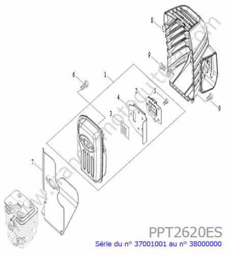 ECHO - PPT2620ES-1 : Silencieux