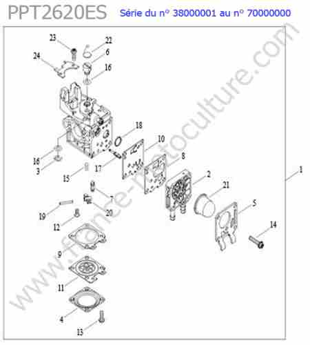 ECHO - PPT2620ES-2 : Carburateur
