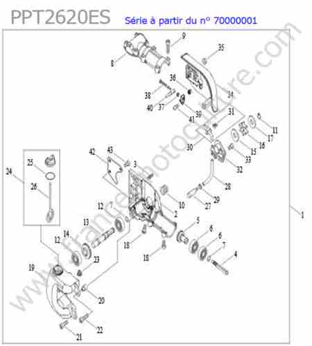 ECHO - PPT2620ES-3 : Boitier engrenages