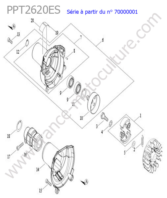 Embrayage ECHO PPT2620ES-3