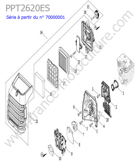 Admission / Carburateur ECHO PPT2620ES-3
