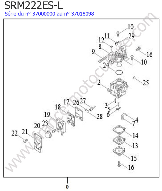 Carburateur ECHO SRM222ESL-1