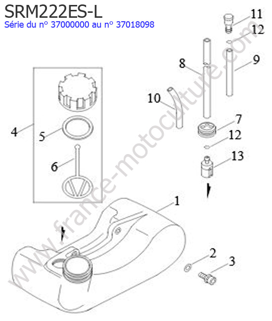 Reservoir essence ECHO SRM222ESL-1