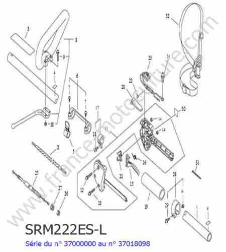ECHO - SRM222ESL-1 : Tube / poignee