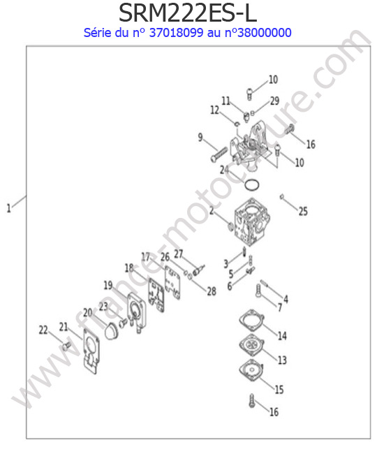 Carburateur ECHO SRM222ESL-2