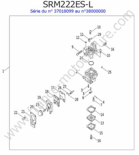 ECHO - SRM222ESL-2 : Carburateur