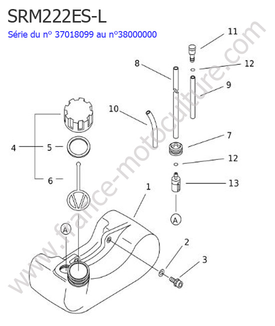 Reservoir essence ECHO SRM222ESL-2
