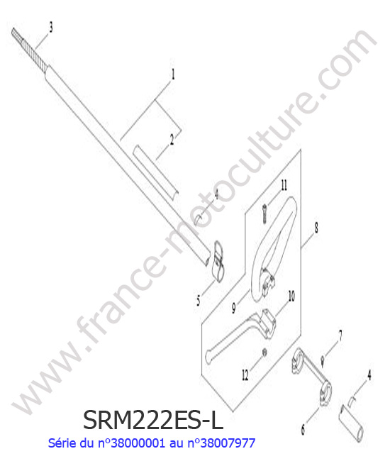 Tube/ Poignee ECHO SRM222ESL-3