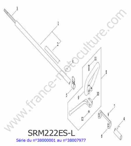 ECHO - SRM222ESL-3 : Tube/ Poignee