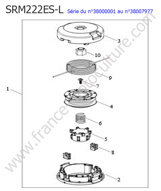 Tete nylon ECHO SRM222ESL-3