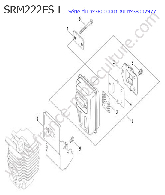 Silencieux ECHO SRM222ESL-3