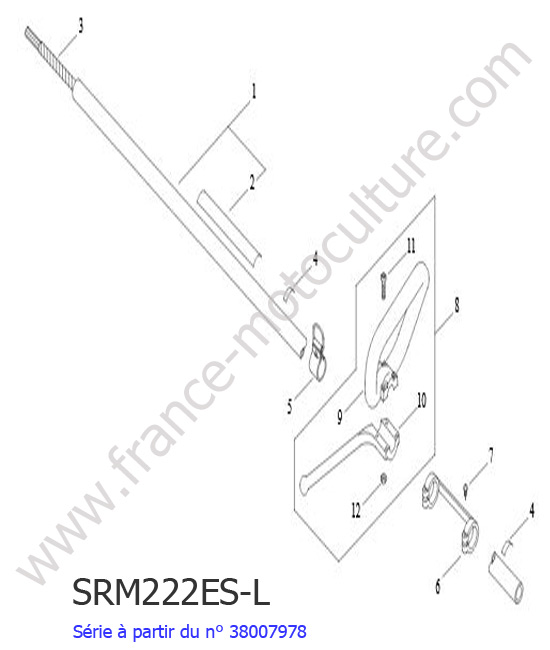 Tube / Poignee ECHO SRM222ESL-4