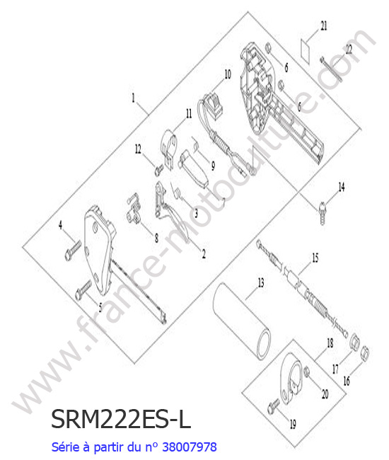 Accelerateur ECHO SRM222ESL-4