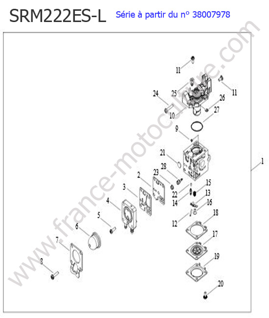 Carburateur ECHO SRM222ESL-4