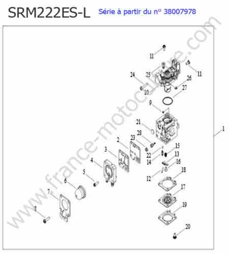ECHO - SRM222ESL-4 : Carburateur