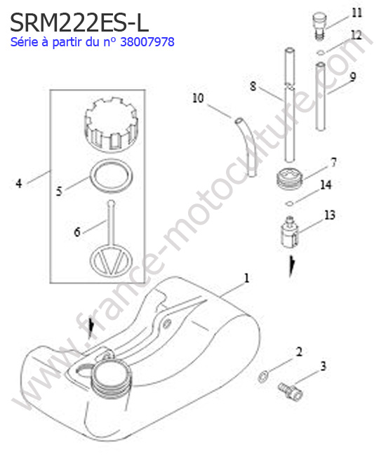 Reservoir essence ECHO SRM222ESL-4
