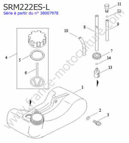 ECHO - SRM222ESL-4 : Reservoir essence