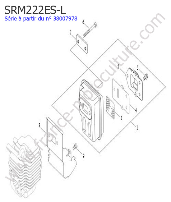 Echappement ECHO SRM222ESL-4