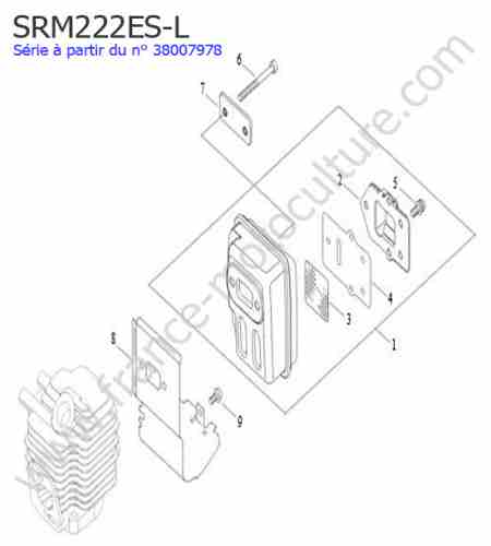 ECHO - SRM222ESL-4 : Echappement