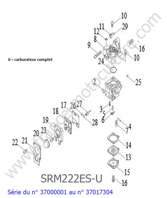Carburateur ECHO SRM222ESU-1