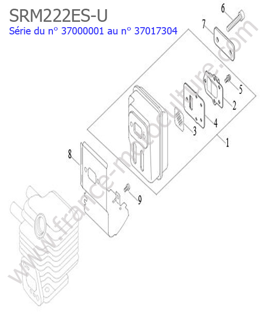 Echappement ECHO SRM222ESU-1