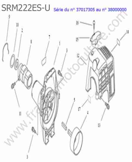 ECHO - SRM222ESU-2 : Carter embrayage