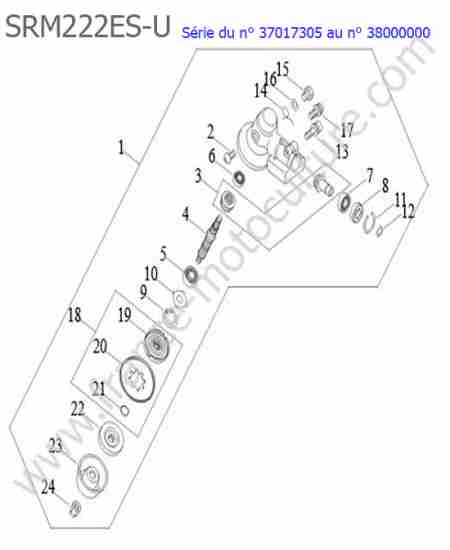 ECHO - SRM222ESU-2 : Renvoi angle