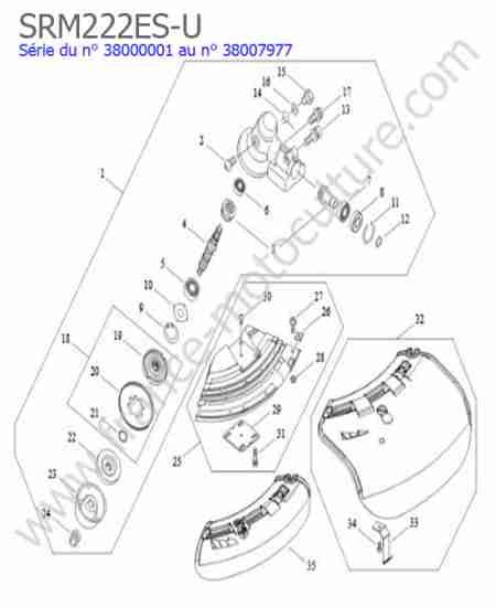 ECHO - SRM222ESU-3 : Renvoi angle