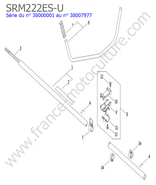 Tube / Poignee ECHO SRM222ESU-3