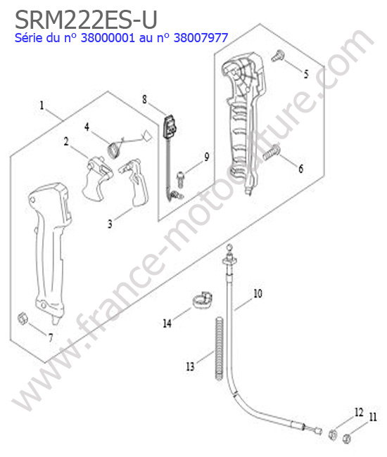 Accelerateur ECHO SRM222ESU-3
