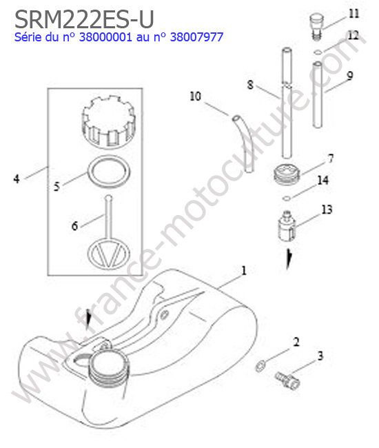 Reservoir essence ECHO SRM222ESU-3